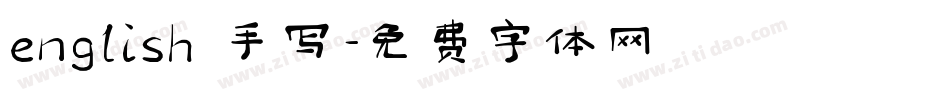 english 手写字体转换
